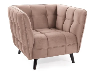 Čalouněné křeslo KASI VELVET 1 - tmavě béžová