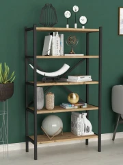 Regál ERICH - borovice/černá