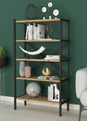 Regál ERICH borovice/černá