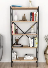 Regál KEPLER borovice/černá