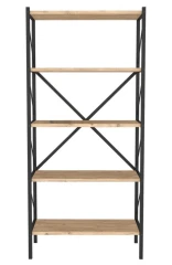 Regál KEPLER borovice/černá