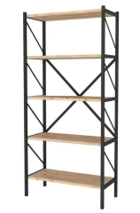 Regál KEPLER borovice/černá