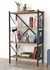 Regál KEPLER borovice/černá