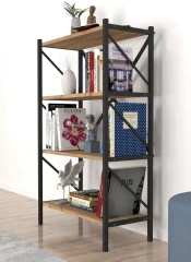 Regál KEPLER borovice/černá