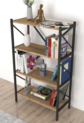 Regál KEPLER borovice/černá