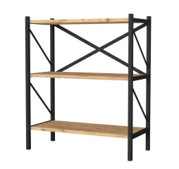 Regál KEPLER borovice/černá