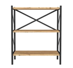 Regál KEPLER borovice/černá