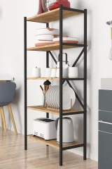 Regál TERRY borovice/černá