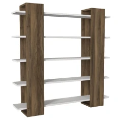 Regál PIEDRA bílá/ořech