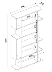 Regál VELES sapphire/antracit