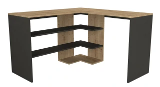 Rohový pracovní stůl BONGA sapphire/antracit
