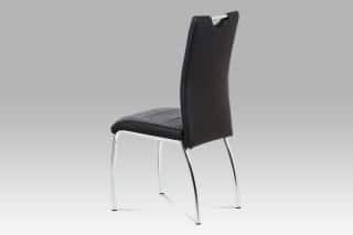 Jídelní židle HC-586 BK2 - šedá látka + černá koženka