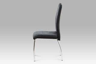 Jídelní židle HC-586 BK2 - šedá látka + černá koženka