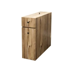 Úzká koupelnová skříňka KALDER dub