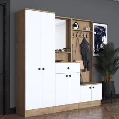 VIGANO předsíňová stěna, ořech/bílá