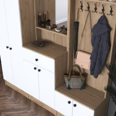 VIGANO předsíňová stěna, ořech/bílá