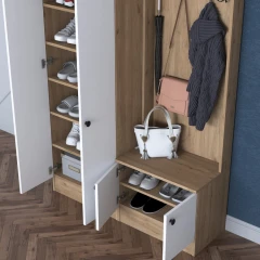 VIGONZA předsíňová stěna, ořech/bílá
