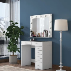MARANO toaletní stolek se zrcadlem, bílá