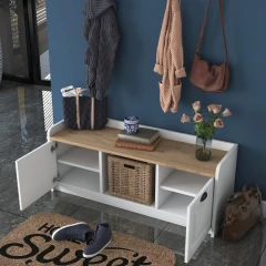 ZIANO předsíňová sestava, bílá/ořech