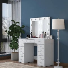 NARNI toaletní stolek se zrcadlem, bílá