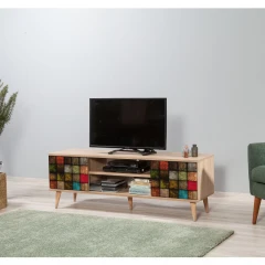 ZANGARI TV stolek na nožičkách, dub Sonoma