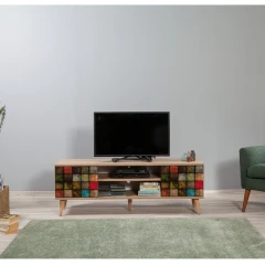 ZANGARI TV stolek na nožičkách, dub Sonoma