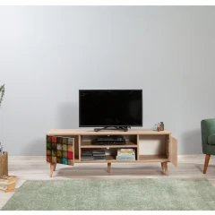 ZANGARI TV stolek na nožičkách, dub Sonoma
