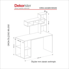 ZAKIMI designový psací stůl, bílá/ořech
