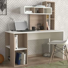 ZAKIMI designový psací stůl, bílá/cordoba