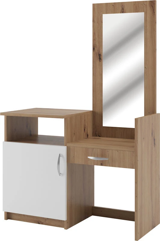 Toaletní stolek GOUDAR - dub artisan/bílá