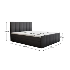 Boxspringová postel STAR 140x200 - šedá č.6