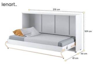 Výklopná postel 90 CONCEPT PRO CP-06P bílá lesk/bílá mat č.3