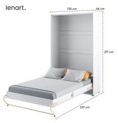 Výklopná postel 120 CONCEPT PRO CP-02P bílá lesk/bílá mat č.5
