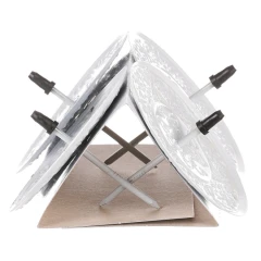 Kovový bodec - zápich, bílý, cena za balení (4 ks) CP151186-BILA-MAT