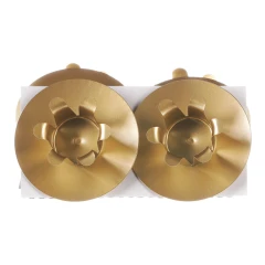 Bodec na kónickou svíčku - kov, matná zlatá, cena za balení (4 ks) CP151194-ZLATA