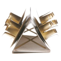 Bodec na kónickou svíčku - kov, matná zlatá, cena za balení (4 ks) CP151194-ZLATA