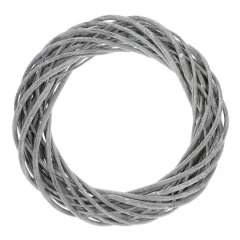 Věnec proutěný - pr. 30 cm, šedá barva JP0011 GREY