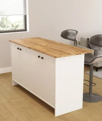 VENTURI kuchyňský ostrůvek s ÚP pod PD, bílá/borovice