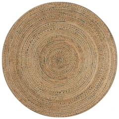 Flair Rugs kusový koberec Capri Jute Natural/Blue kruh