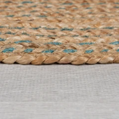 Flair Rugs kusový koberec Capri Jute Natural/Blue kruh
