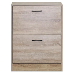 Botník, 2 přihrádky, dekor dub, MDF ABO-G1014 OAK