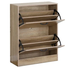 Botník, 2 přihrádky, dekor dub, MDF ABO-G1014 OAK