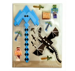 Kolekce figurek Minecraft Diamantový meč s doplňky 12ks Kolekce figurek Minecraft Diamantový meč s doplňky 12ks