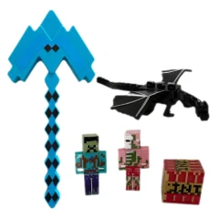 Kolekce figurek Minecraft Diamantový meč s doplňky 12ks Kolekce figurek Minecraft Diamantový meč s doplňky 12ks