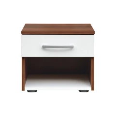 Noční stolek 60140 ořech/bílá Noční stolek 60140 ořech/bílá