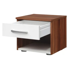 Noční stolek 60140 ořech/bílá Noční stolek 60140 ořech/bílá