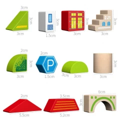 Velká sada dřevěné město MHBH1166