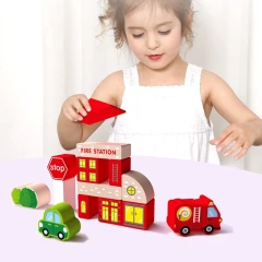 Velká sada dřevěné město MHBH1166