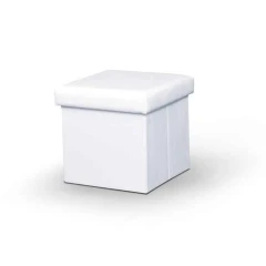 Taburetka, ekokůže bílá, TELA NEW