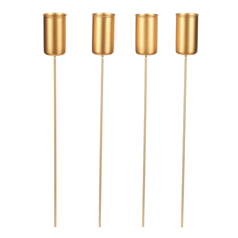 Bodec na kónickou svíčku 4 ks CP151198-ZLATA-MAT